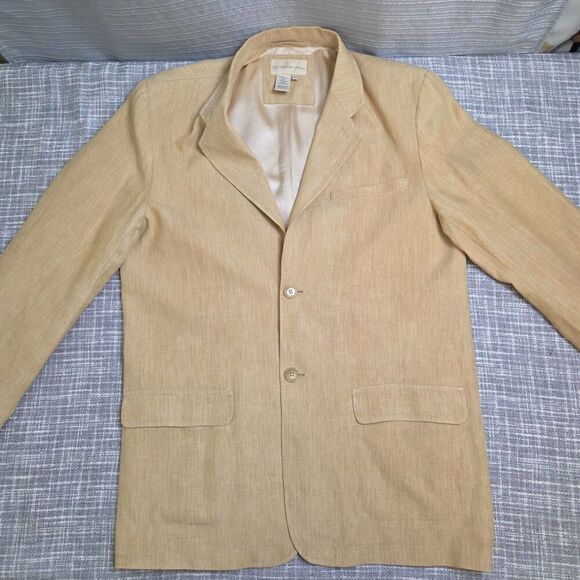 The Territory Ahead Linen Blazer Men's 42L Camel/Tan Jacket 2 Button - Picture 10 of 12